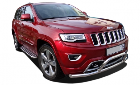 JEEP  Grand Cherokee 2013   Защита переднего бампера одинарная+низкая скоба  76